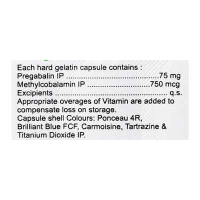 Pregacip M 75mg/750mcg Capsule 10'S - Neuropathic Pain-Dru