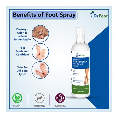 Dr Foot Natural Foot & Shoe Deodorant Spray 100 ml - Shoe Deodorant