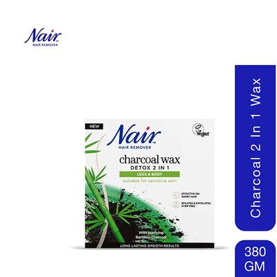 Nair Detox 2 in 1 Body Wax - Charcoal 380 gm - Hair Removal Accessories