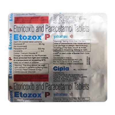 ETOZOX P Tablet 15's - Pain relief-Nsa
