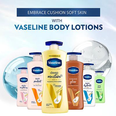 Vaseline Deep Moisture Body Lotion for Cushion Soft Skin With Ceramides Hyaluron 600 ml - Lotions & Creams