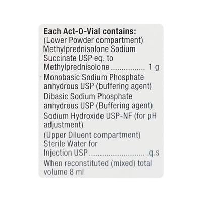 Solu Medrol 1gm Injection 8ml - Hormonal Therapy-Cor