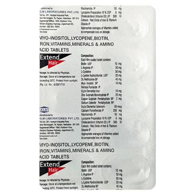 Extend Hair Tablet 10'S - Supplements-Sup