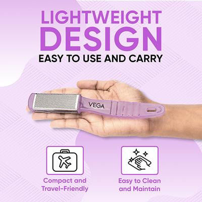 Vega Dual-Sided Pedicure Foot File For Dead Skin & Cracked Heels Removal For Men & Women (Pd-03) - Manicure & Pedicure Kits