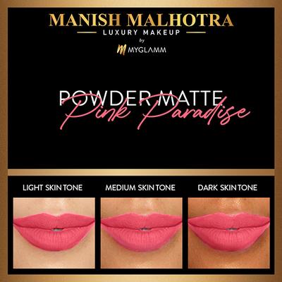 Manish Malhotra Beauty MyGlamm Powder Matte Lipstick Pink Paradise 4 gm - Lipsticks