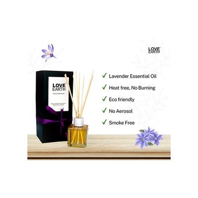 Love Earth Reed Diffuser Lavender Scent with Lavender Extracts 30 ml - Diffuser