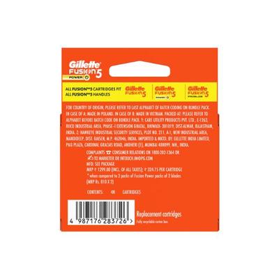 Gillette Fusion 5 Power Cartridges 4's - Razors & Cartridges