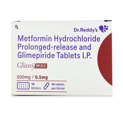 Glimy M 0.5/500mg Tablet 10'S - Diabetes-Ant