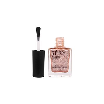 Sery Color Flirt Nail Paint Glitter, Party Rose Gold, Copper Glitter 10 ml - Nail Polish