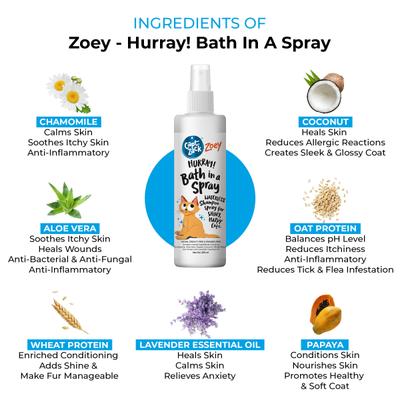 Capt. Zack Zoey - Hurray Bath In A Spray 250 ml - Pet Healthcare