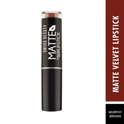 Swiss Beauty Smooth Velvet Matte Lipstick - (Murphy Brown) 3.2 gm - Lipsticks