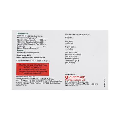 Miliclav 625mg Tablet 10'S - Bacterial Infections-Pen