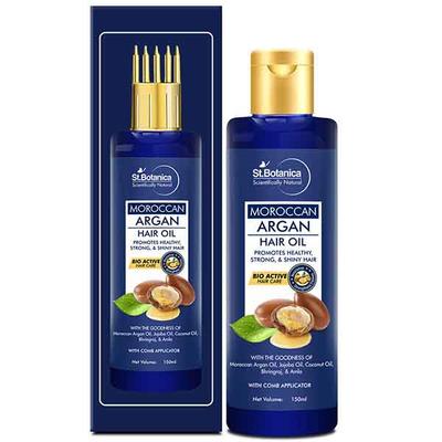 St.Botanica Hair Oil with Comb Applicator - Moroccan Argan 150ml - Hair Oils