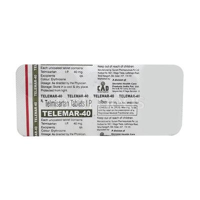Telemar 40mg Tablet 10'S - Hypertension-Ang