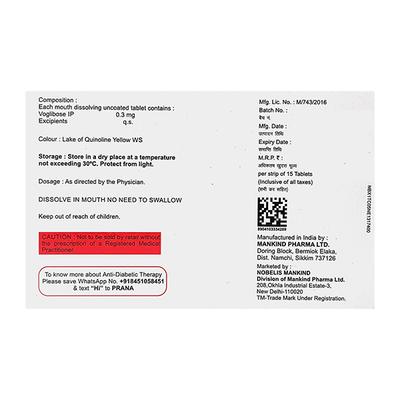 VOGLISTAR MD 0.3 Tablet 15's - Diabetes-Ant