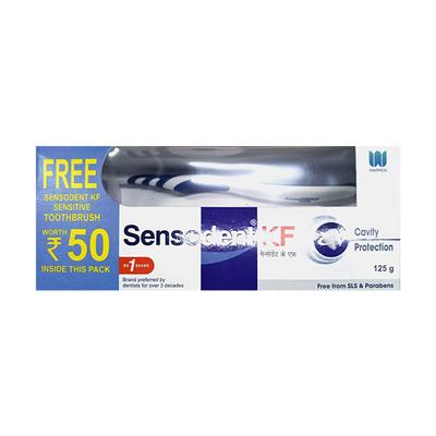 SENSODENT KF (FREE SENSITIVE TOOTH BRUSH) Tooth Paste 125g - Oral Care - P-Mou