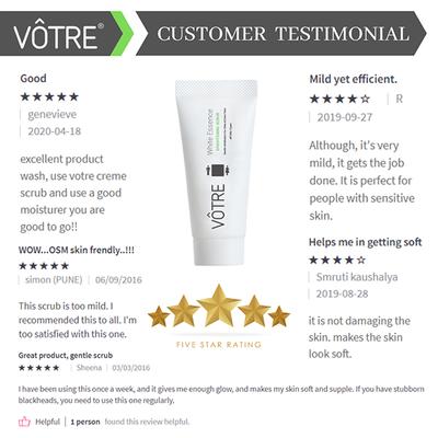 Votre White Essence Brightening Face Scrub 30 gm - Scrubs & Exfoliants