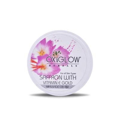 Oxyglow Saffron with Vitamin E Massage Cream - Gold 100 gm - Lotions & Creams