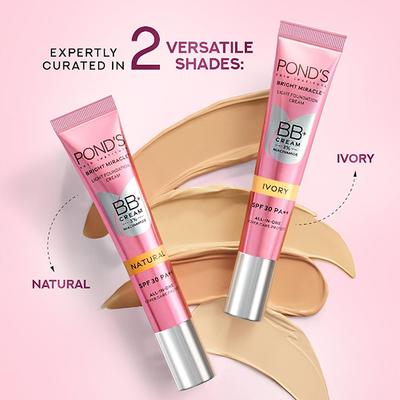 Pond's BB+ Cream, Instant Spot Coverage + Light Make - Up Glow, Ivory SPF 30 Pa++ 18gm - Face Moisturizers