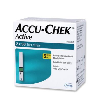 Accu-Chek Active Blood Glucose Test Strip 100's - Blood Glucose Monitors/Test Strips