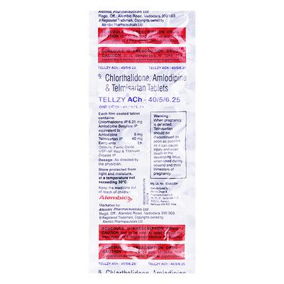 TELLZY ACH 40/5/6.25 Tablet 10's - Hypertension-Ana
