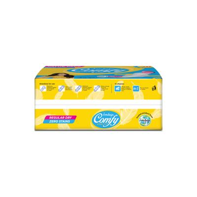 Amrutanjan Comfy Snug Fit Sanitary Pads - Regular Dry Value Pack 18's - Sanitary Napkins