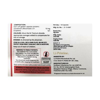 Lacne 10mg Capsule 10'S - Acne-Acn
