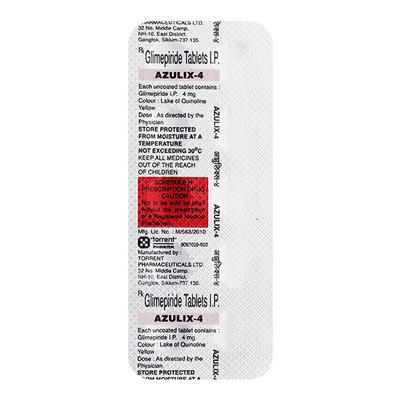 Azulix 4mg Tablet 10'S - Diabetes-Ant
