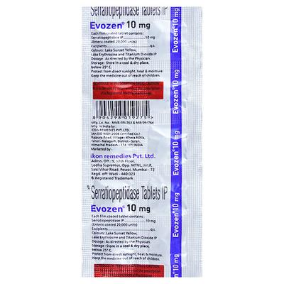 EVOZEN 10mg Tablet 10's - Pain relief-Nsa