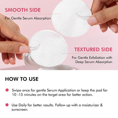 Mcaffeine Clear Glow 2% Alpha Arbutin Kojic Acid Brightening Serum Pads with 3% Niacinamide 40's - Face Serum