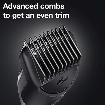 Braun MGK3321, 6-in-1 Beard Trimmer for Men from Gillette, All-in-One Tool, 5 attachments, Advanced German Engineering Black and Vibrant Green 240 gm - Grooming Kits