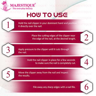 Majestique Nail Filers with Cuticle and Nail Clipper, Ultra Sharp Cutter - Multicolor 1's - Body Scrubbers & Brushes