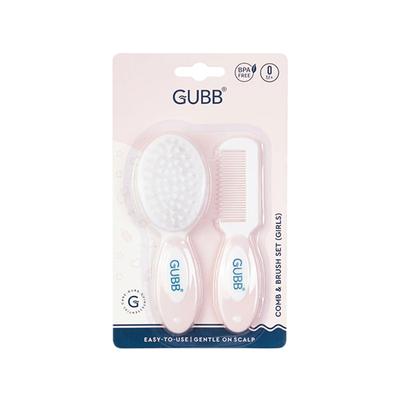 Gubb Baby Comb & Brush Set (Girls), Easy- To- Use Gentel On Scalp 1's - Hair Brushes
