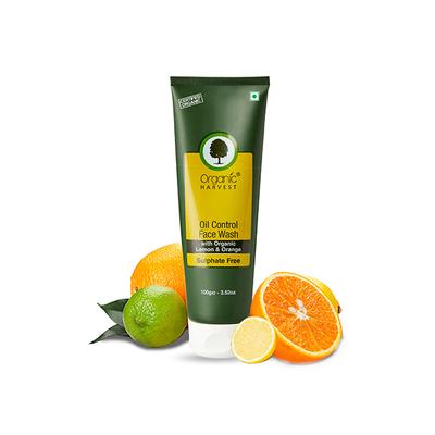 Organic Harvest Acne Control Mattifying Face Wash Green tea & Moringa Enriched with ceramides 100gm - Face Wash & Cleansers
