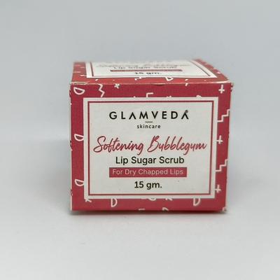 Glamveda Softening Bubblegum Lip Sugar Scrub For Tanned Dry and Pigmented Lips 15 gm - Lip Balms