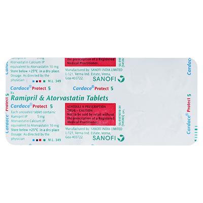 Cardace Protect 5mg Tablet 10'S - High Cholesterol-Dys