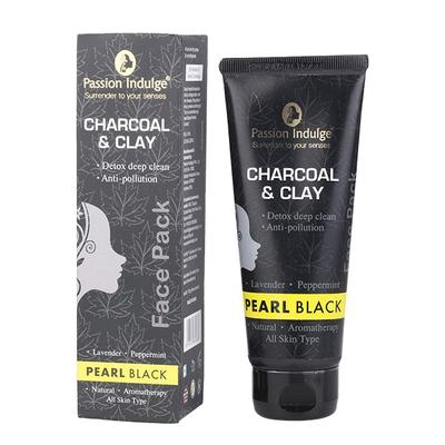 Passion Indulge Peal Black CHARCOAL & CLAY Face Mudd For Detox and Anti-Pollution 100M - Face Packs