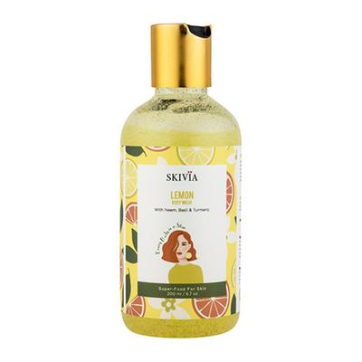 Skivia Lemon Body Wash With Neem & Pomegranate 200 ml - Shower Gels & Body Wash
