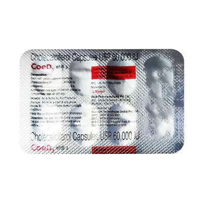 COE D3 Soft Gelatin Capsule 8's - Supplements-Vit