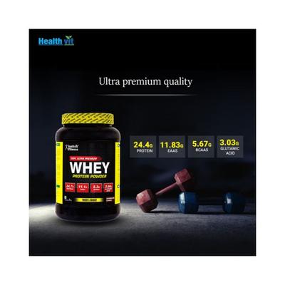 Healthvit Fitness 100% Ultra Premium Whey Protein (Chocolate Flavor, 2KG/4.4lbs) 2000 gm - Whey Proteins