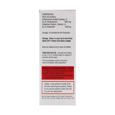 SUBACT ES 1.5gm Injection 20ml - Bacterial Infections-Cep
