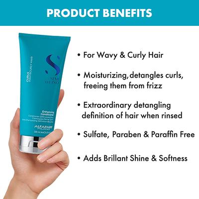 Alfaparf Milano Curly Hair Enhancing Conditioner, Frizzy hair, define Curls 200 ml - Conditioners