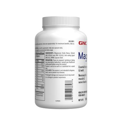GNC Magnesium 370 mg Capsule 120's - Calcium And Minerals