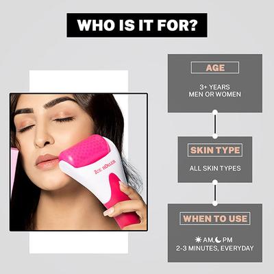 House of Beauty Ice Roller Pink For Dark Circles & Soothes Irritated & Pimpled Skin 1's - Derma Rollers