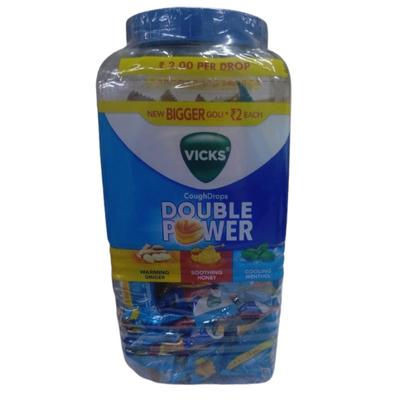 Vicks Cough Drops Double Power Candy - Menthol, Honey & Ginger (185's + 15's Free) 200's - Sore Throat Lozenges
