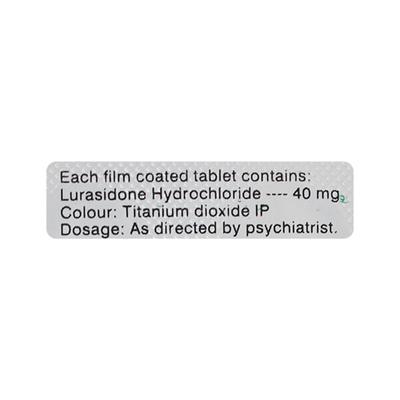 Lurafic 40mg Tablet 10'S - Schizophrenia-Aps