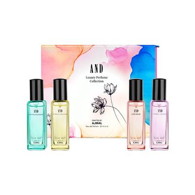 AND EDP Gift Set for Women- 4 x 20 ml - Long-Lasting Fragrance, Luxury Perfume Collection 4's - Women Perfumes (Edt/Edp)