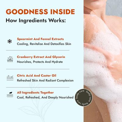 Alziba Cares Shower Gel - Spearmint & Fennel 300 ml - Shower Gels & Body Wash