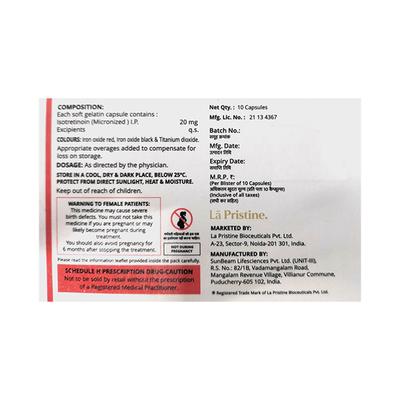 Lacne 20mg Capsule 10'S - Acne-Acn
