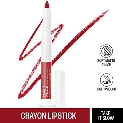 Insight Cosmetics Mega Last Crayon Lipstick-Take It Slow (02) 1.3gm - Lip Crayons
